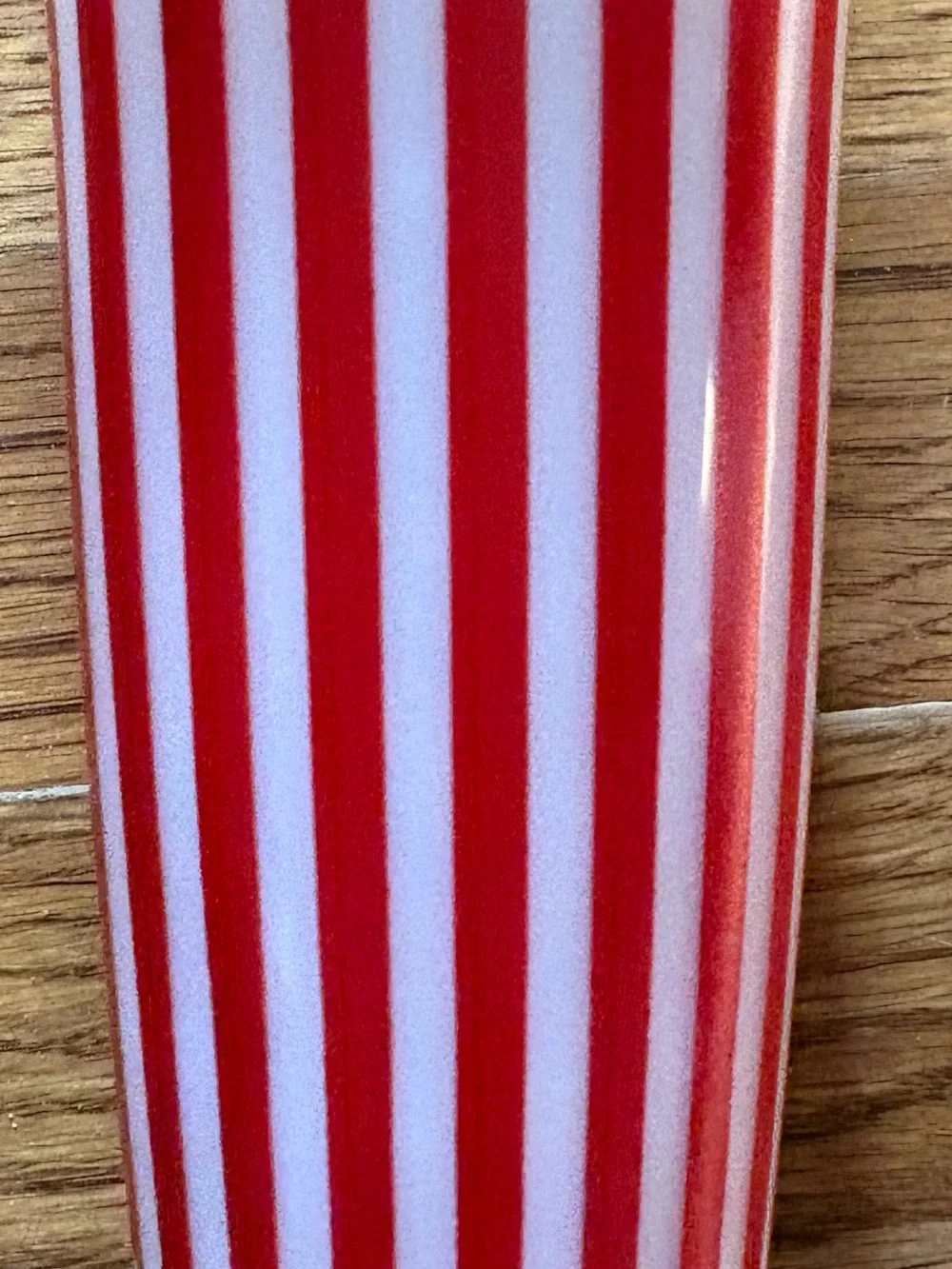Hazel Atlas Platonite Red Candy Stripe Milk Glass Tumblers, 1950s, Vintage